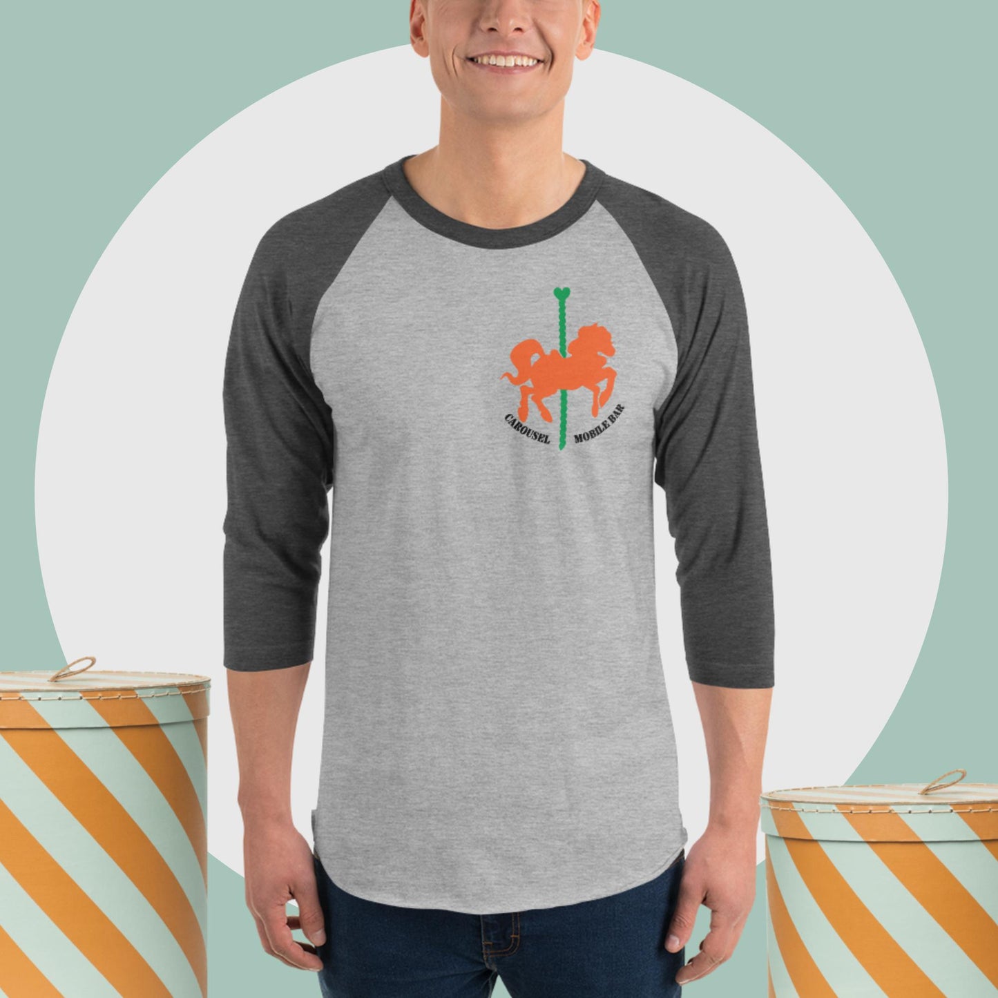 3/4 sleeve raglan shirt