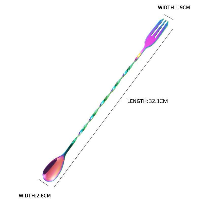 32cm Bar Cocktail Spiral Mixing Spoon